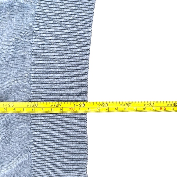 Burberry London Knit Sweater Mens Size Med V-Neck Pastel Light Blue Vintage Prep - Picture 5 of 8